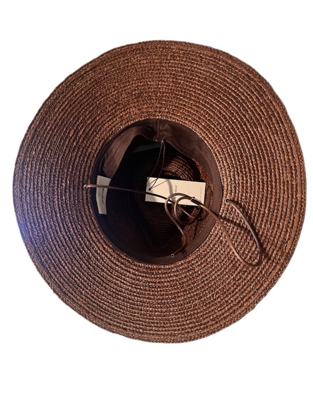 Will + Bear Austin Brown Straw Wide Brim Hat NWOT Medium - Picture 13 of 13